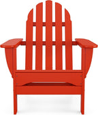 POLYWOOD AD5030SR Classic Folding Adirondack Chair, 38.5" H x31.25 W x 33.5" D, Sunset Red