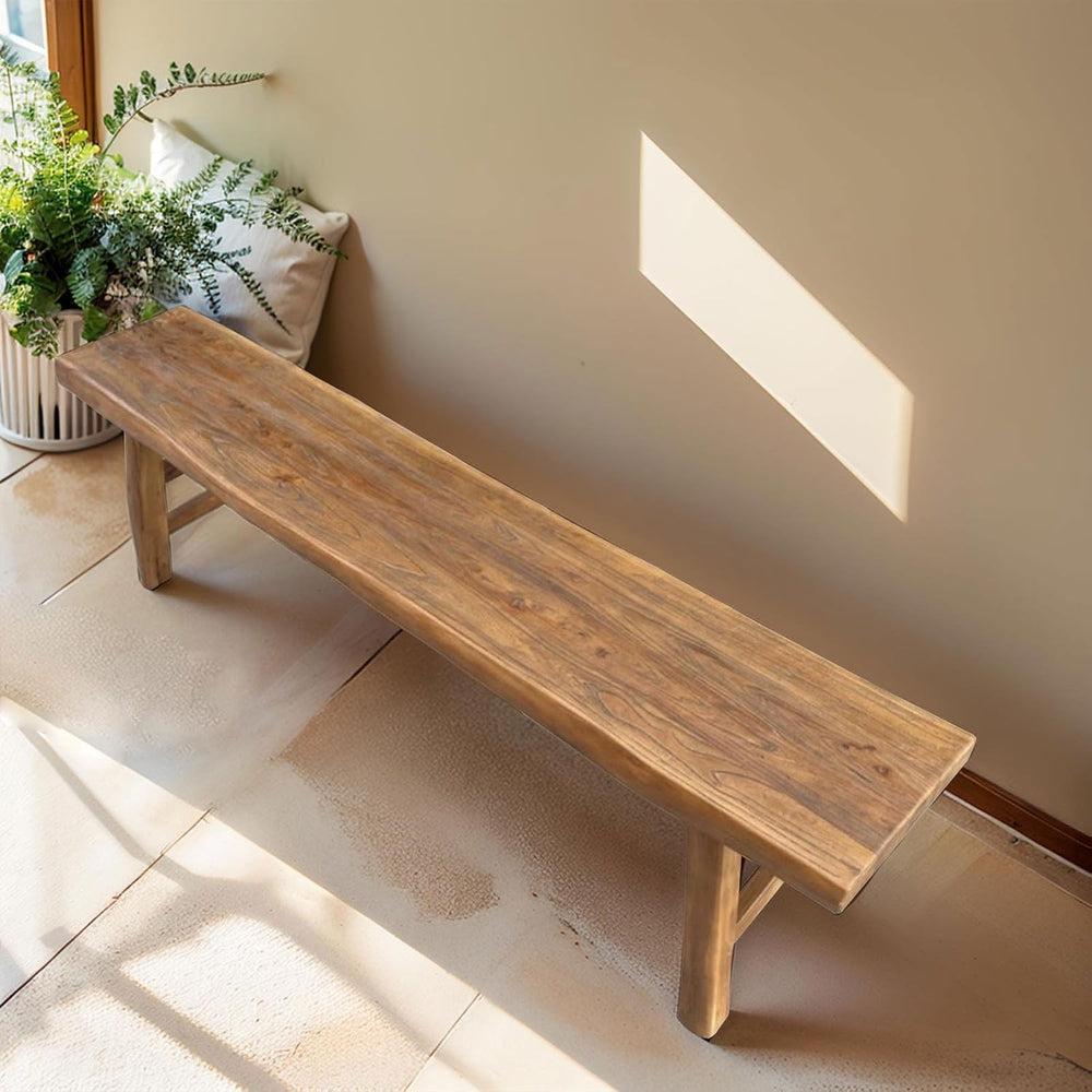 Narrow Bench For Entryway Slim Farmhouse Indoor Wood Rustic Noodle Bench Vint...