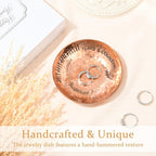 22 Year Wedding Anniversary Copper Gifts 22th Gifts 4" Copper Jewelry Tray Engraved Decorative Dish for Couple Him or Her