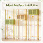 Over The Toilet Storage Cabinet Bamboo, 4-Tier Over Toilet Organizer Rack Freestanding Toilet Shelf for Bathroom, Laundry, Space Saver, Natural Color