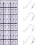 40 Mesh Pocket Over the Door Shoe Organizer,Hanging Shoe Rack for Closet Storage Holder for Dorm Room College Classroom Storag(White)