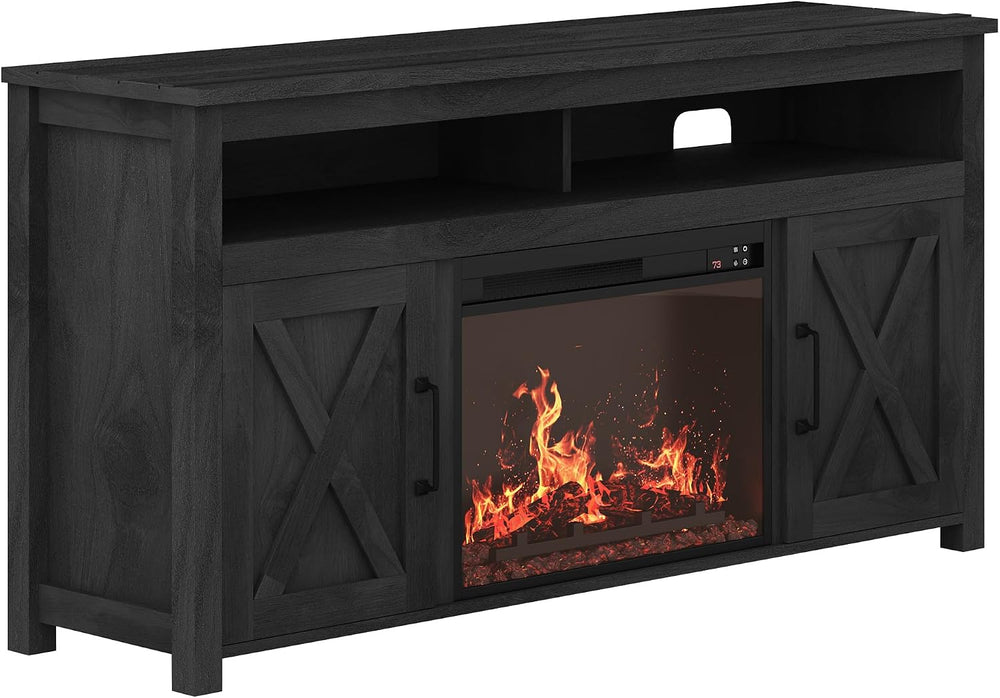 BELLEZE 58" Farmhouse Fireplace TV Stand for TVs up to 65", 23&quot...
