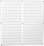 Wall Control Pegboard Organizer 4 ft. Metal Standard Tool Storage Kit With White Toolboard and Accessories - 30-P-3232W