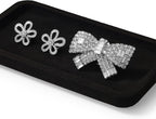 Microfiber Jewelry Display Flat Tray for Rings Earrings Necklace Bracelet, Jewelry Photograph Display Catchall Organizer Tray Dish(S,Black)