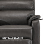 DYNOX 400 lbs Big and Tall Seniors Extended Footrest Power Lift Recliner Chair, Dual Motor, Extra-Wide Seat, Lay Flat, Heat & Massage, USB-C, Faux Leather Grey, 9298L