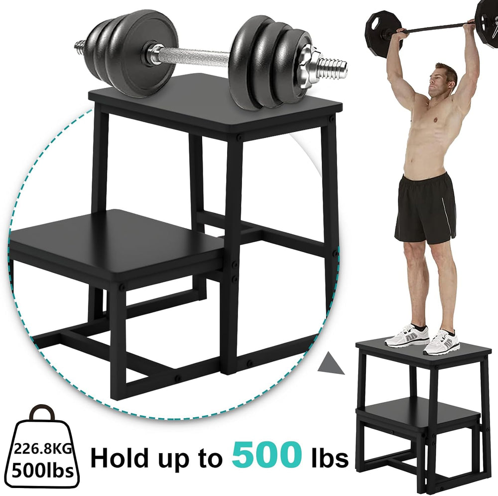 Step Stool for Adults,Holds up to 500Lb,3 in1 Heavy Duty Sturdy Two Step Stoo...