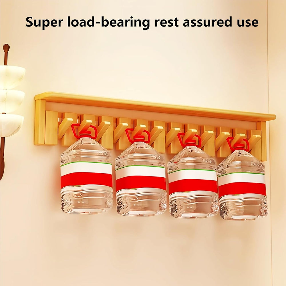 Paint Wood Wall Mounted Coat RackHooks Piano Key Hangers Natural Solid Wood H...