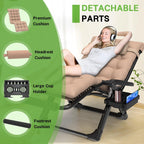 29In XL Zero Gravity Chair, 440LBS with Cushion | Anti Gravity Recliner Lounge Chair with Aluminum Alloy Lock & Footrest, 90-170° Adjustable, for Lawn Patio Indoor Outdoor