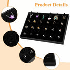 Velvet Jewelry Tray for Drawers Black Jewelrys Display Tray Stackable Jewelry Organizer Trays for Necklace Bracelet Ring Watch