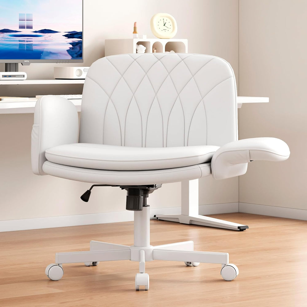 Misolant Criss Cross Chair with Armrests & Wheels for Cross-Legged Sittin...
