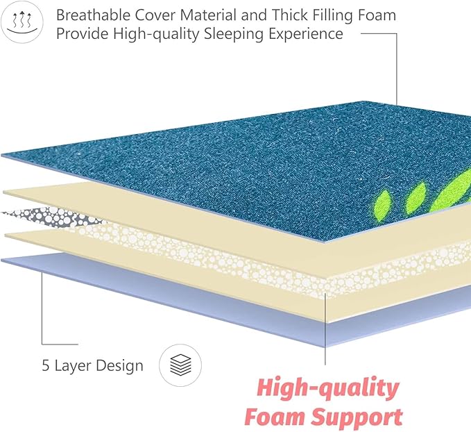 MAXYOYO Japanese Floor Mattress Futon Mattress, 4" Thicken Tatami Mat Sleeping Pad Foldable Roll Up Mat Boys Girls Dormitory Pad Kids Floor Lounger Pillow Bed, Charcoal Grey, Queen Size