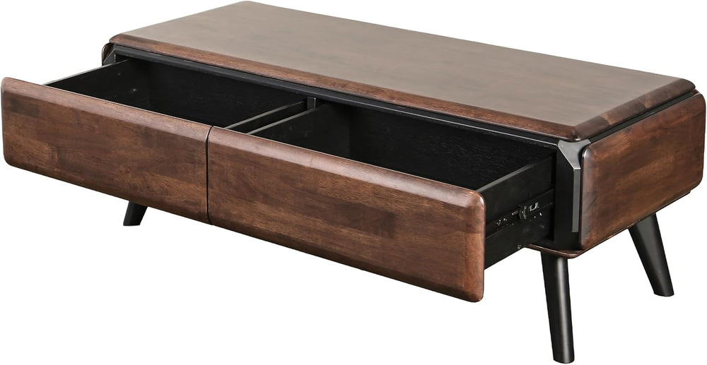 Furniture of America Nazaen Modern 2-Piece Coffee Table Set, Rich Walnut | So...