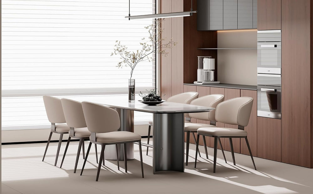 Dining Chairs Modern High Backrest Comfortable, Fashion Upholstered Kitchen C...