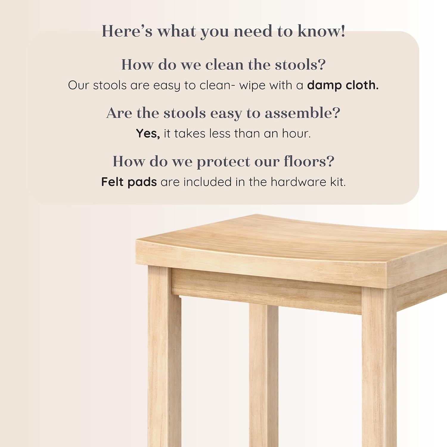 Grain & Grove Smith Bar Stool, Counter Height, Blonde