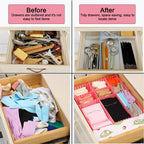 24pcs freely adjustable drawer dividers for organizing messy clothes, cosmetics, stationery, tableware, daily sundries, suitable for kitchen, living room, bathroom, study, office (white)
