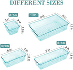 10 PCS Drawer Organizer Set, 4 Varied Size Bathroom and kitchen Drawer cabinet organizer Trays, Clear Storage Bins for Makeup, Jewelry, Utensils and Gadgets