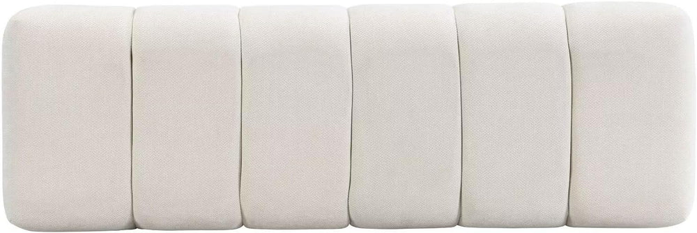 50" Upholstered Dining Bench, No-Assembly Chenille Fabric Ottoman Stool ...