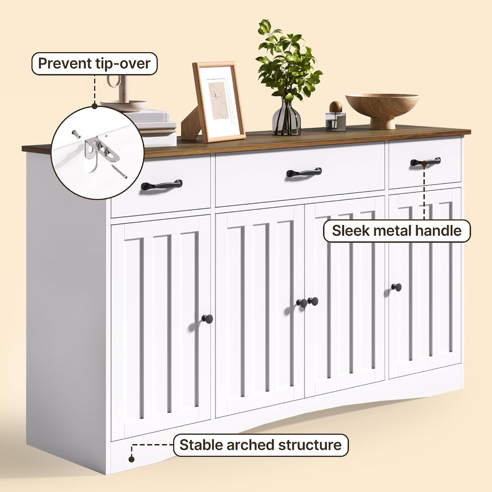 Gizoon Sideboard Buffet Cabinet with Storage, Modern Kitchen Sideboard and Co...