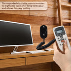 Novabright 6 Pack Magnetic Remote Leash Control Holder with Security Cable, Anti Loss Design Wall Mount Adhesive Organizer for Easy Installation Stable Suitable for TV Fan and Air Conditioner Remotes