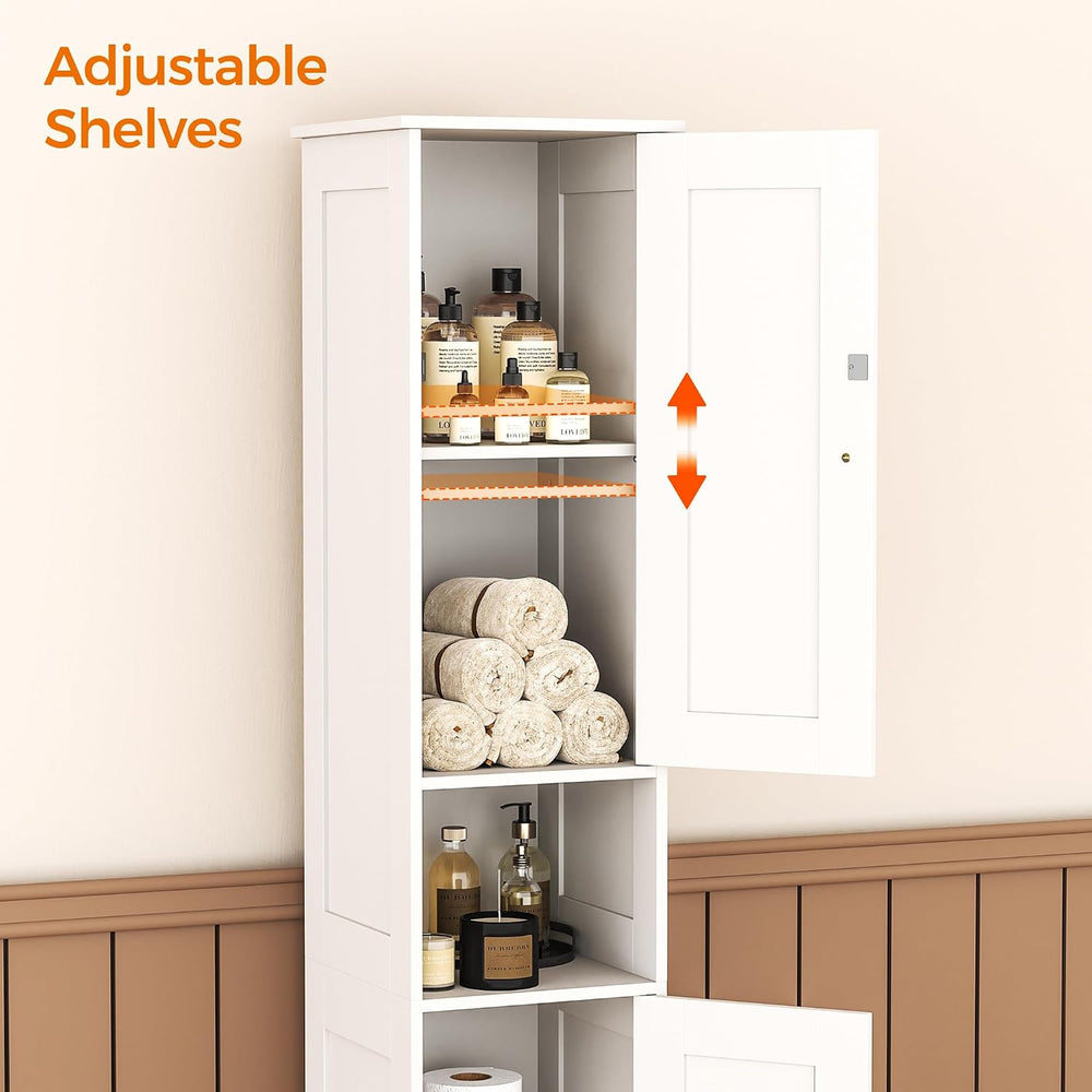 Homleke Tall Bathroom Storage Cabinet with 2 Doors, Slim Bathroom Cabinet | N...