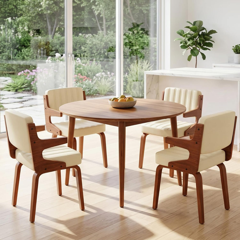 Dining Chairs Set of 4,Mid Century Modern Kitchen Chair with Hanging Arm | Se...