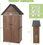 Outdoor Storage Shed with Metal Frame,Garden Storage with Adjustable Shelfs,Wooden House for Backyard, Patio, Poolside