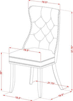 East West Furniture LGDA5-LWH-29 5 Piece Dining Set Consists of a Rectangle Wooden Table with Butterfly Leaf and 4 Polyester Fabric Upholstered Chairs, 42x84 Inch, linen white