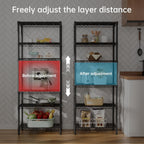 SINGAYE 6 Garage Heavy Duty Shelving Unit Kitchen Pantry Close Home Organizers and Storage Bathroom Shelf Laundry Room Organization Industrial Book Metal Wire Adjustable Shelves