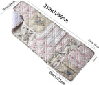 Brilliant Sunshine Grey Cupid and Pink Rose Patchwork Sofa Armrest 5 Pockets Organizer, Slip Resistant Armchair Caddy, Washable Remote Controls Holder, Storage for Magazine, Tablet, 35×13",Pink Grey