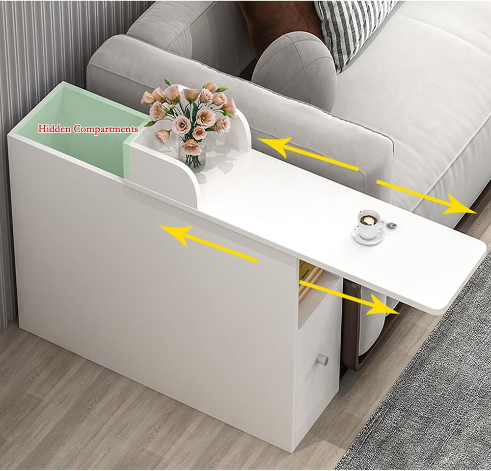 Side Tables Living Room Small Side Table Sofa Sideboard Cabinet Sandwich Narr...