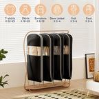 DIMJ 4 Pack 54" Garment Bags for Hanging Clothes - Space Saving Compression Suit Bag Travel with Handles Window, Washable Carry Clothing Storage Cover for Dress, Coats, Down Jacket, Shirts