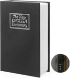 Diversion Book Safe Storage Box (9.5"×6"×2.2"), Dictionary Secret Safe Can with Security Combination Lock, Diversion Book Hidden Safe (Black dictionary,Combination)
