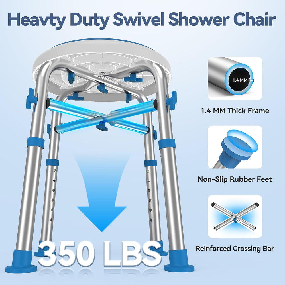 Loyoda Swivel Shower Chair for Inside Tub with Reinforced Crossing Bar