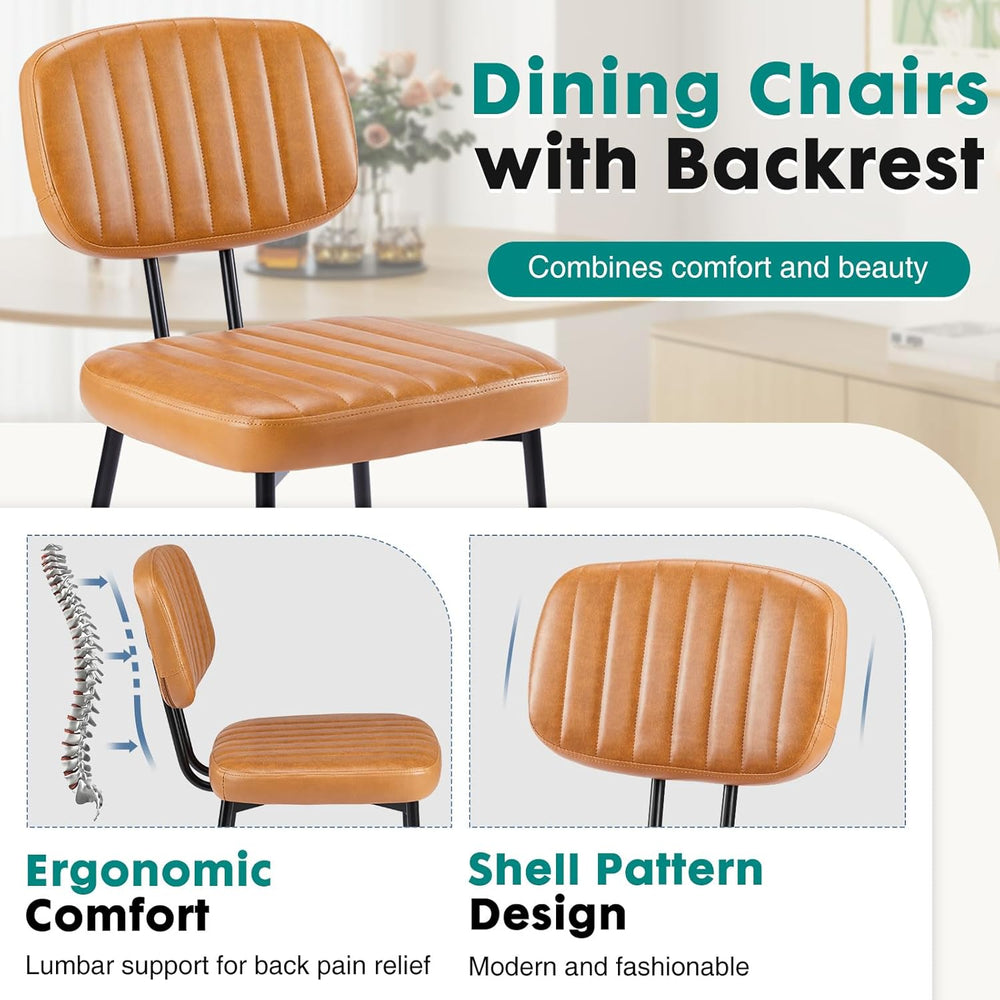 OLIXIS Dining Chairs Set of 4, Modern Upholstered Mid Century Kitchen Chairs ...