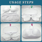 4 Pack Large Bra Laundry Bags for Washing Machine, Lingerie Bag for Washing Delicates Underwear Brassiere, Bra Washer Protector for Laundry (White 4 pack)