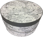 Sarah's Hat Boxes Classic Travel Hat Box – 8.75" x 4.5" (Dia. x Ht.) Handmade in USA – Odorless Non-Toxic Adhesive, Cording Handle – Premium Storage for Hats & Accessories