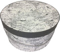Sarah's Hat Boxes Classic Travel Hat Box – 14.75" x 7.5" (Dia. x Ht.) Handmade in USA – Odorless Non-Toxic Adhesive, Cording Handle – Premium Storage for Hats & Accessories
