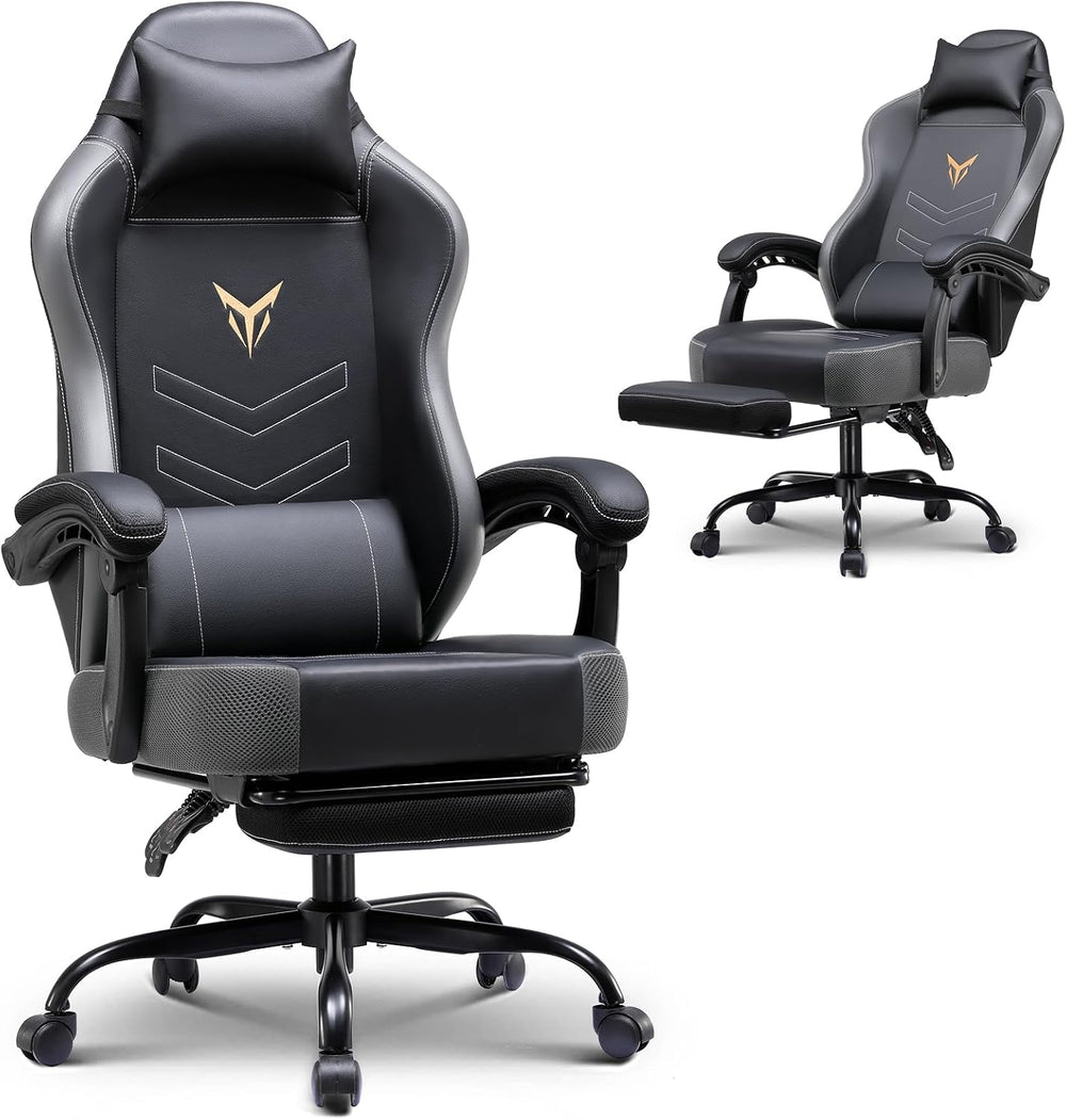GTPLAYER Gaming Chair with Footrest, Ergonomic Office Chair 300lbs Capacity, ...