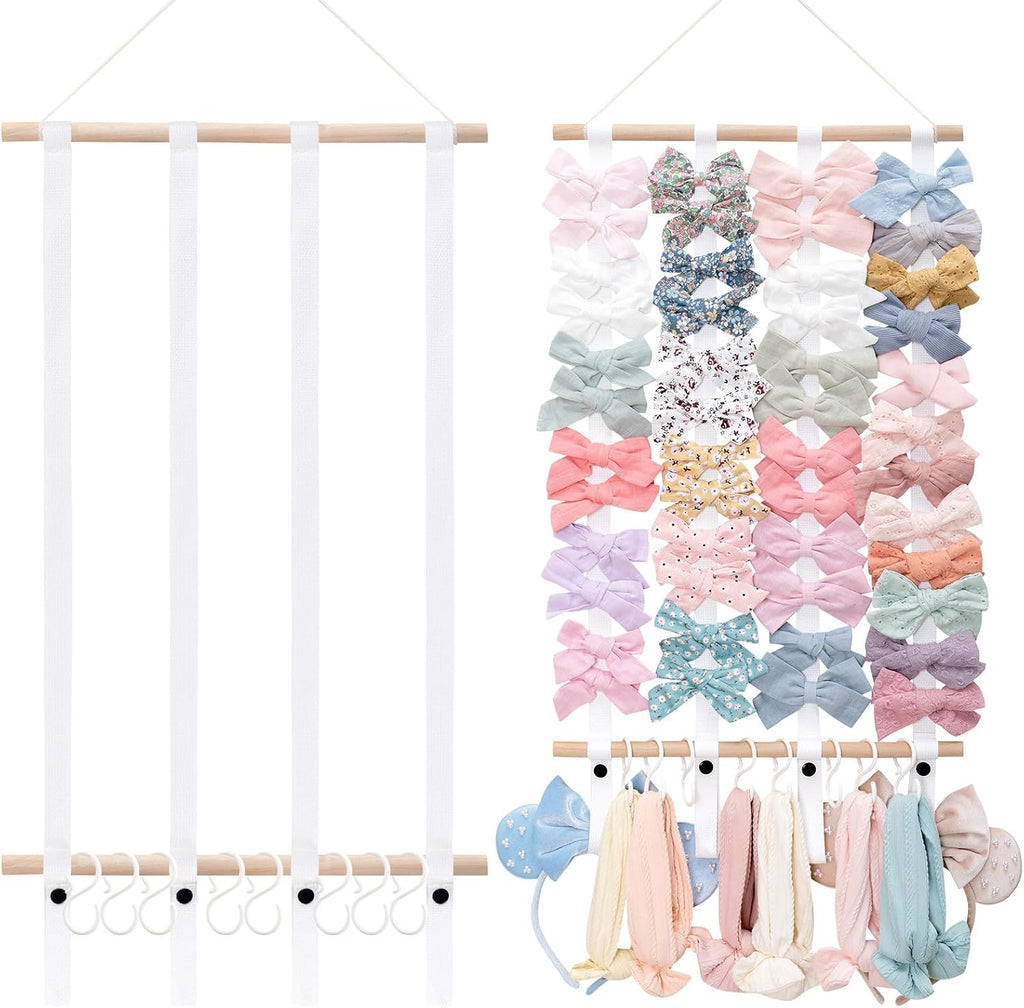 OAOLEER Hair Bow Holder Organizer for Girls，Hair Clips Headband Organizer Storage Wall Hanging Home Decor for Girls Room