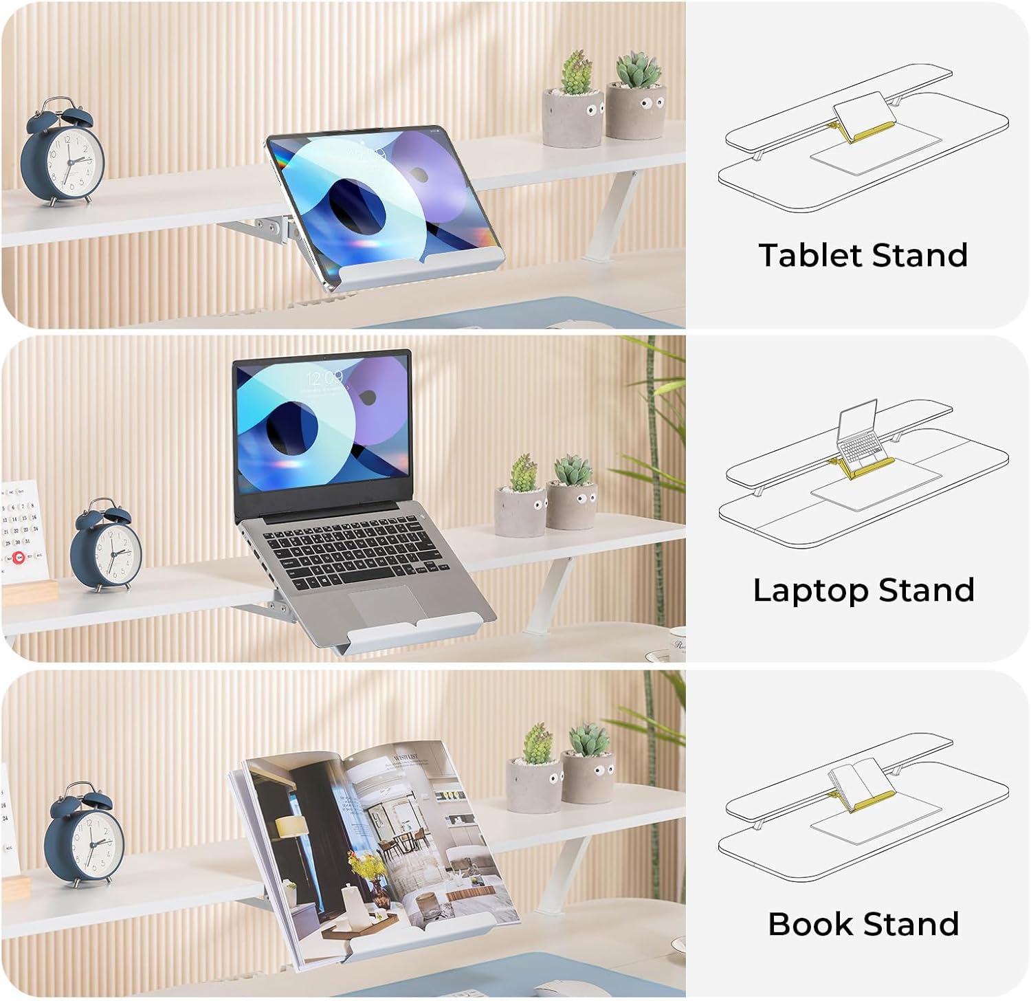 COMHOMA Electric Standing Desk with Drawers, 48 x 24'' Sit Stand up Desk with Monitor Stand, Laptop Stand, Height Adjustable Ergonomic Home Office Computer Desk with Memory Preset Controller