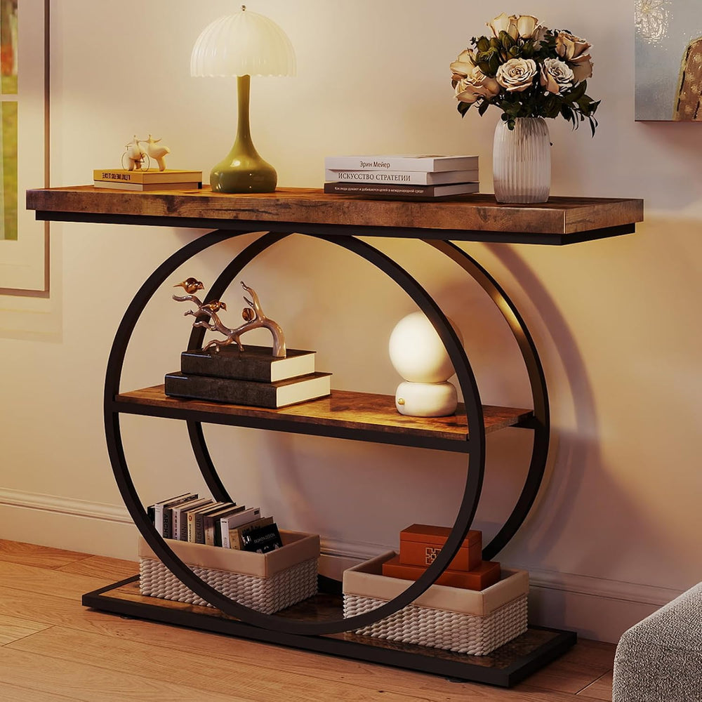 Arbuxzuy 41.3 Entryway Table Wood Console Table Sofa Table for Living Room | ...