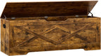 55.1" Storage Bench,Storage Chest for Entryway, Mudroom & Bedroom | 55.1L”x15.7W”x19.1H” Wooden Storage Bench,Storage Trunk with 2 Safety Hinges,Supports 220 lb,Easy Assembly(Rustic Brown)