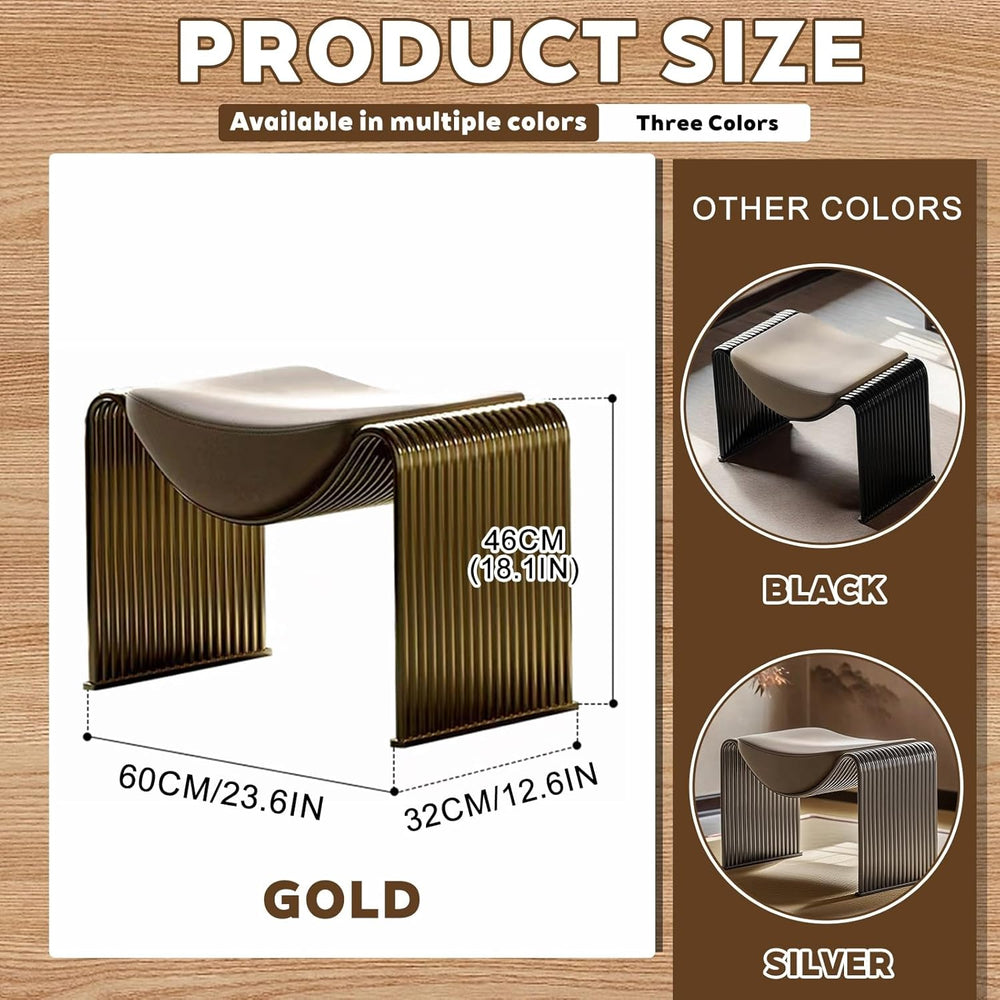 Bench for entryway with PU Leather Padded seat,Indoor midcentury end of Bed B...
