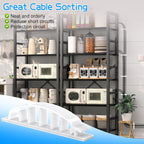 XHF 30pcs Adhesive Cable Wire Clips White, Outdoor Cable Management Wire Organizer Cord Holder for Under Desk, Car, Wall, TV PC Ethernet Cable