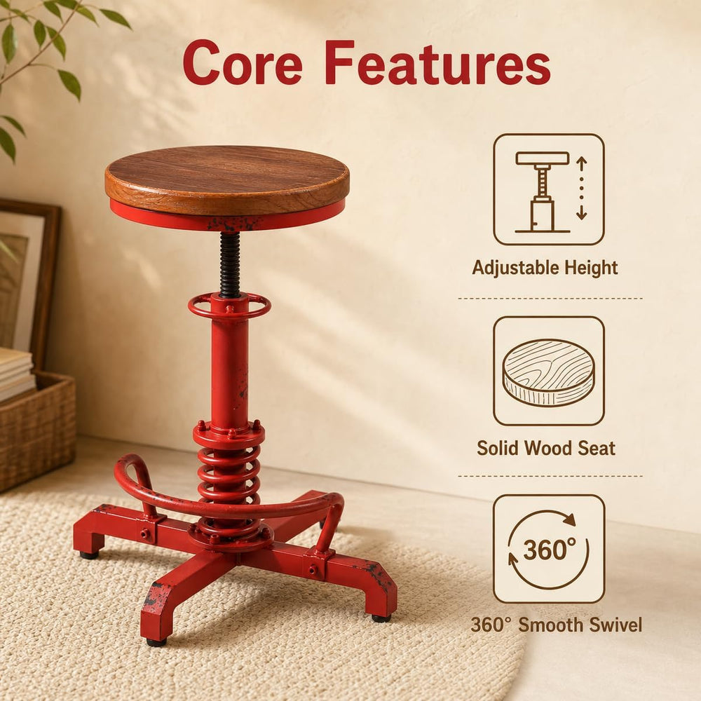 Vintage Bar Stool for Home&Kitchen Farmhouse Counter Island Stools 20.4-2...