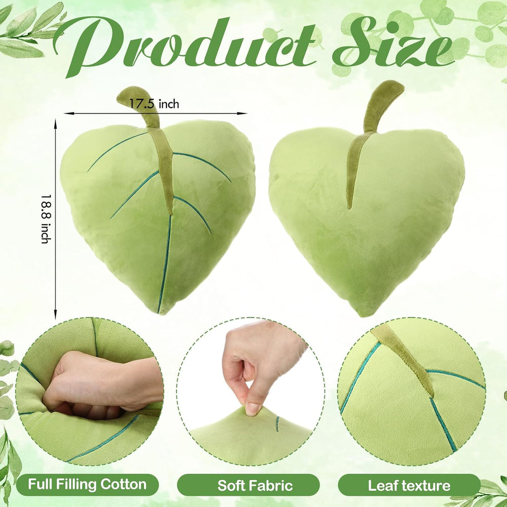 2 Pack 3D Leaf Decorative Leaf Throw Pillows Set