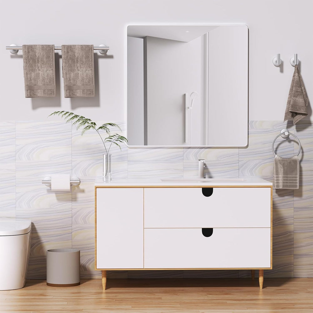 Brushed Nickel Towel Bar Bathroom Hardware Accessories Set, 10 Pieces Upgrade...