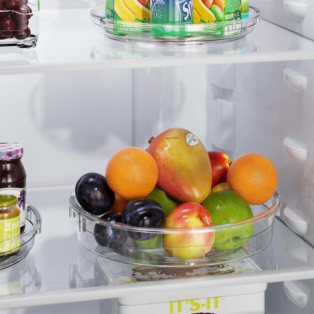 LAMU 4 Pack 12in Lazy Susan Organizer, Clear Lazy Susan Turntable for Cabinet...
