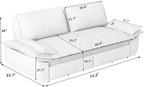 ERYE 73.2" Queen Size Sleeper Sofabed Modern 3 in 1 Convertible Loveseat Sofa&Couch, Velvet Upholstered Love Seat Sofa with Pull Out Sleep Couch Bed and W/Pillows Armrests for Home Apartment RV