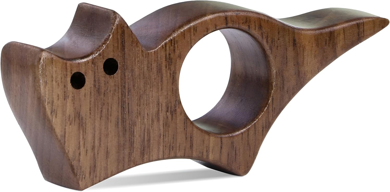 Cat Book Page Holder, Smooth Finish Walnut Wood Book Holder for Reading, Ideal Book Reader Gifts & Reading Accessories,Book Worm Gifts for Women, Thumb Book Page Holder - Book Lovers & Literary Gifts